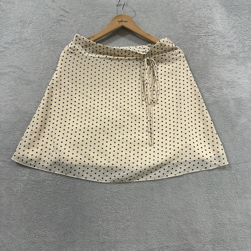 Aralina Mini Skirt Women M Beige Polka Dot Coquette Cutesy Cool Girl